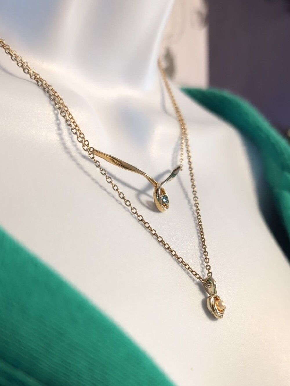 Delicate Layering Necklaces with Pearl & Crystal Accents - Picture 6 of 7